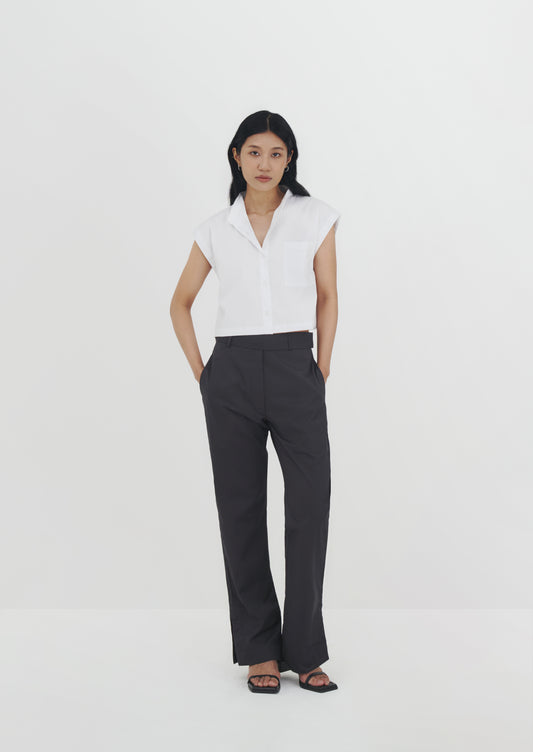 Arla Cropped Cotton Shirt