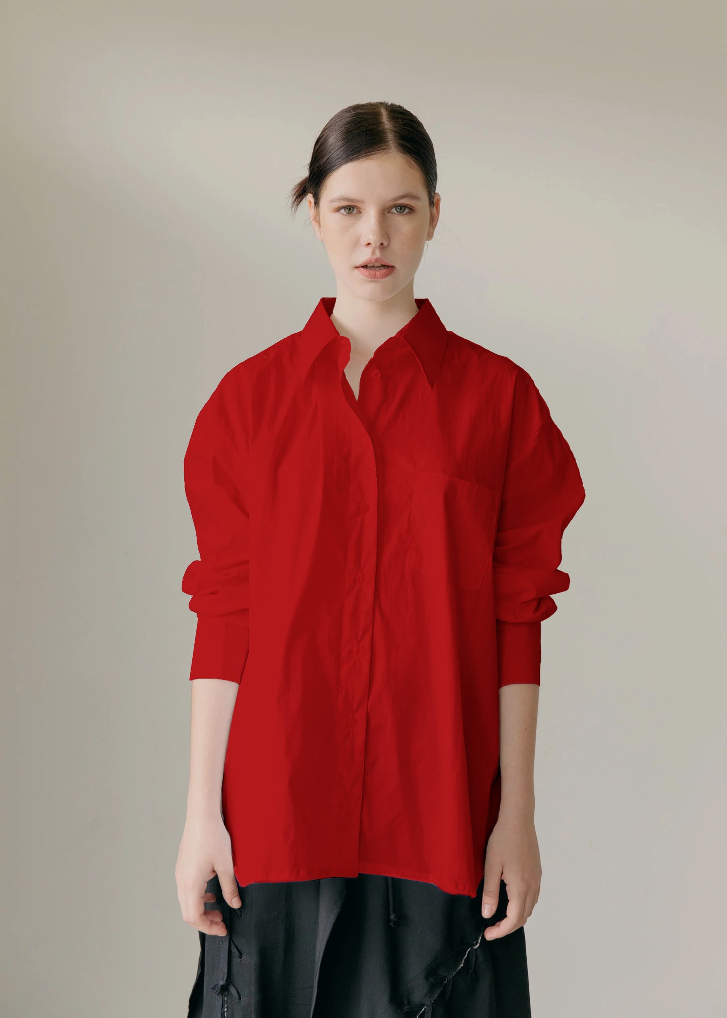 Oversized Dou Shirt in Red